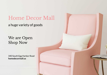 Furniture and Design Mall Flyer A5 Horizontal Design Template