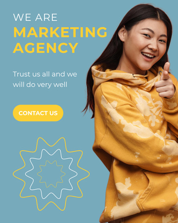 Modèle de visuel Digital Marketing Agency Promotion - Instagram Post Vertical