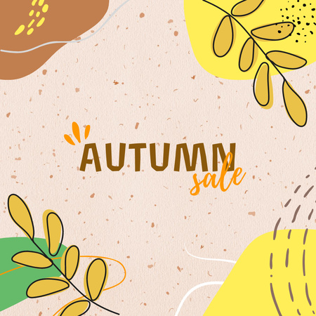 Platilla de diseño Autumn Sale Announcement Instagram