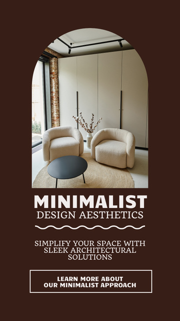 Designvorlage Services of Minimalist Design Ad für Instagram Story