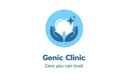 Szablon projektu Dental Clinic Services Offer Business Card 85x55mm