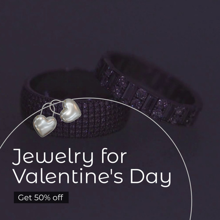 Plantilla de diseño de Luxurious Jewelry For Saint Valentine`s Day Animated Post 