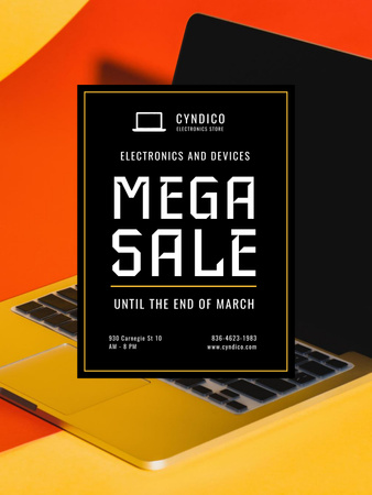 Special Mega Sale with Digital Devices Poster US Design Template