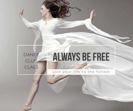 Designvorlage Förderung der Klasse im Tanzunterricht für Facebook