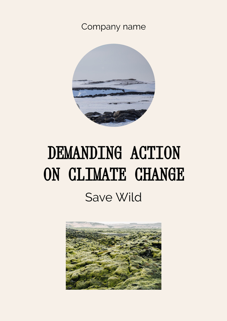 Platilla de diseño No Climate Change Poster