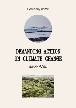 Climate Change Awareness Poster Modelo de Design
