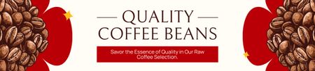 Ontwerpsjabloon van Ebay Store Billboard van Goed gebrande koffiebonen in de aanbieding van een koffieshop