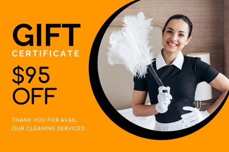 Cleaning Services Gift certificate Gift Certificate tervezősablon