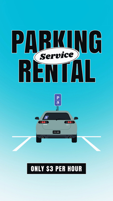 Platilla de diseño Offer Prices for Renting Parking Spaces Instagram Story