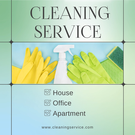 takarítási szolgáltatások kínálata Instagram tervezősablon