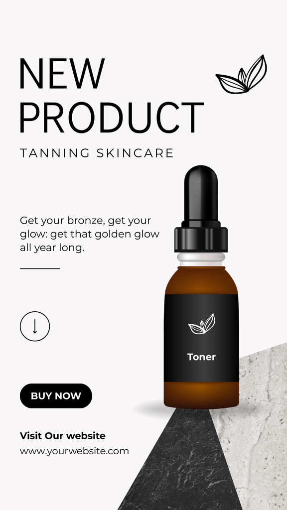 New Tanning Product Promo Instagram Story Šablona návrhu