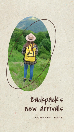 New Arrival of Travel Backpacks TikTok Video Design Template