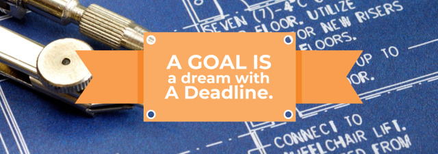 Goal Motivational Quote Blueprints and Compass Tumblr – шаблон для дизайна