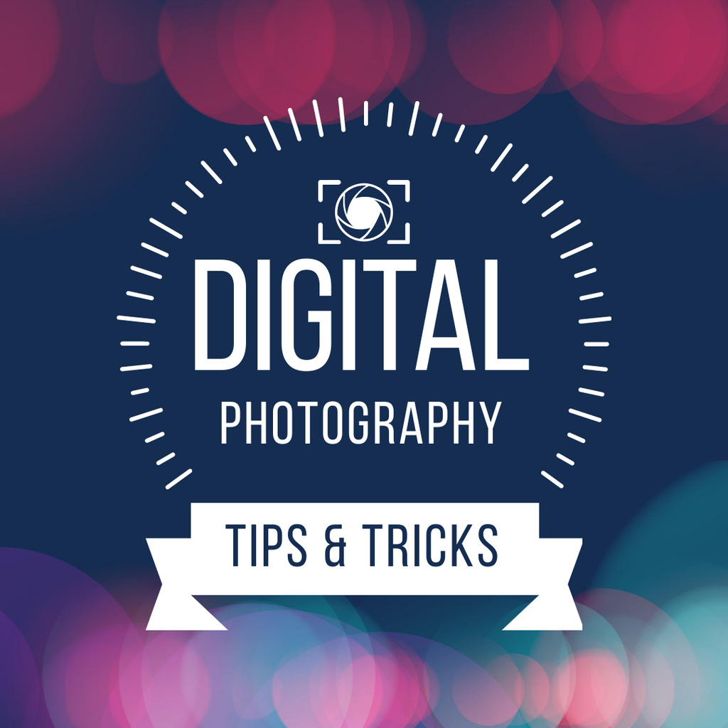 Designvorlage Digital Photography Tips and Tricks für Instagram