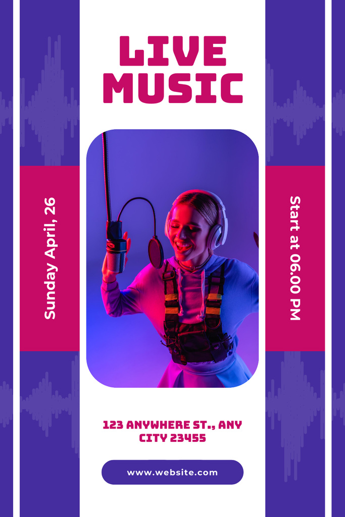 Designvorlage Enchanted Live Music Event In Spring für Pinterest