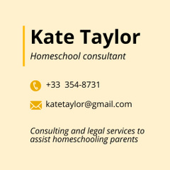 Homeschooling Consultant Service Offer on Beige