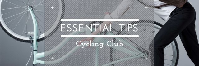 Ontwerpsjabloon van Email header van Cycling club tips