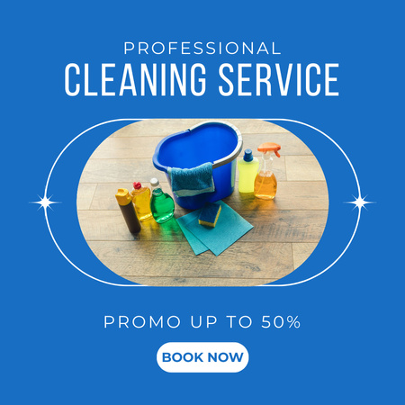 Experienced Cleaning Services Offer At Reduced Price Instagram Design Template