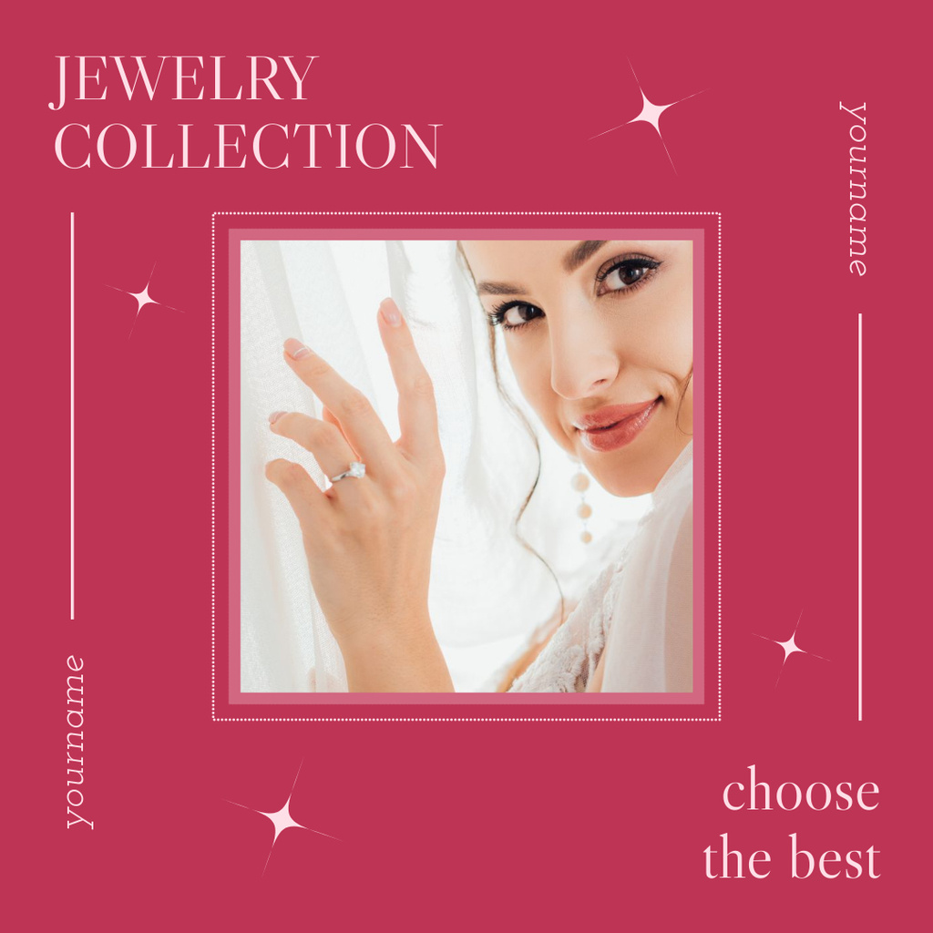 Jewelry Collection Sale Announcement Instagram tervezősablon