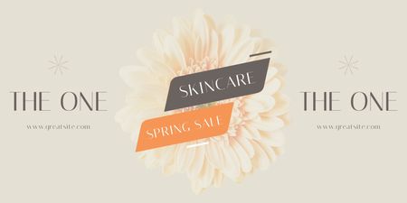 Spring Sale Skin Care Products Twitter Design Template