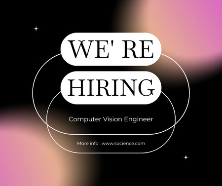Job Application for Computer Visual Engineer Facebook Design Template