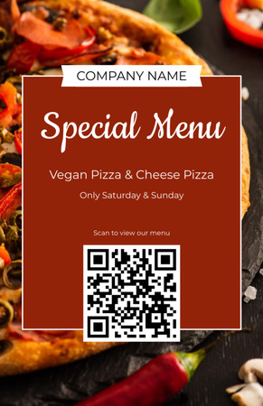 Plantilla de diseño de Special Menu Ad with Delicious Pizza Recipe Card 