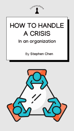 Ontwerpsjabloon van Mobile Presentation van Tips om een zakelijke crisis te overwinnen met collega's tijdens een vergadering