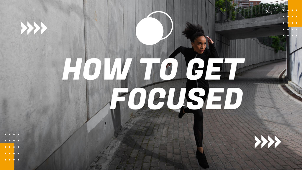 Strategies to Help you Stay Focused Youtube Thumbnail Modelo de Design
