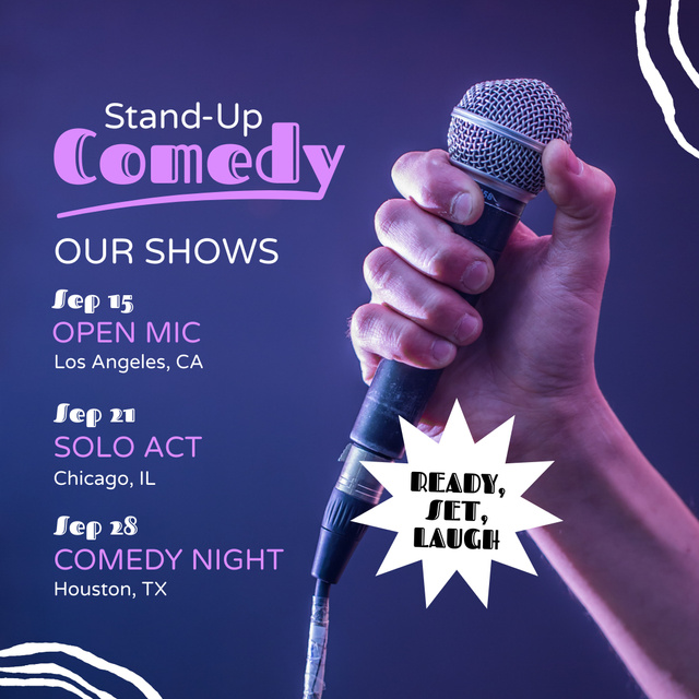 Template di design Awesome StandUp Comedy And  Various Types Of Shows Animated Post