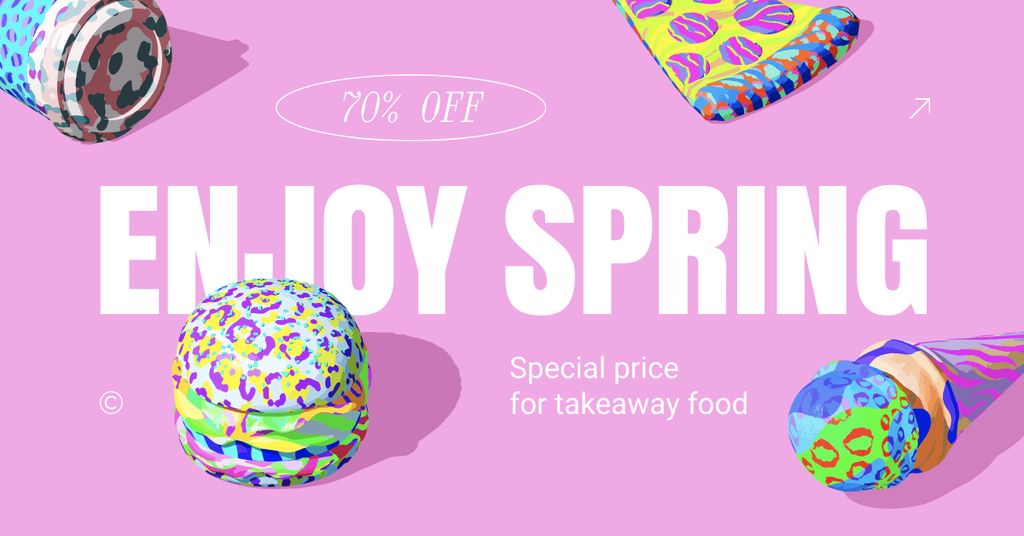 Modèle de visuel Takeaway Food Special Offer - Facebook AD