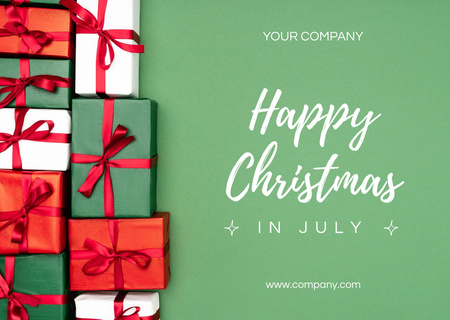Merry Christmas in July Greeting Card Card – шаблон для дизайна