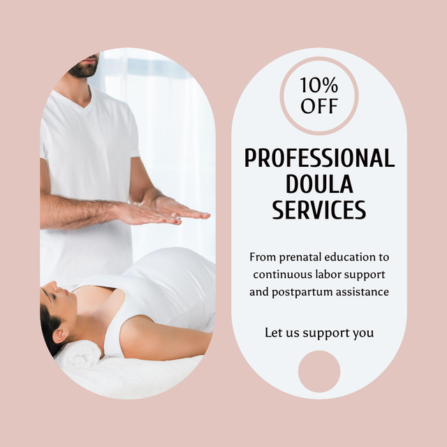 Pro Level Doula Service With Discount Instagram AD Design Template