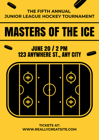 Junior Hockey Tournament Poster Design Template