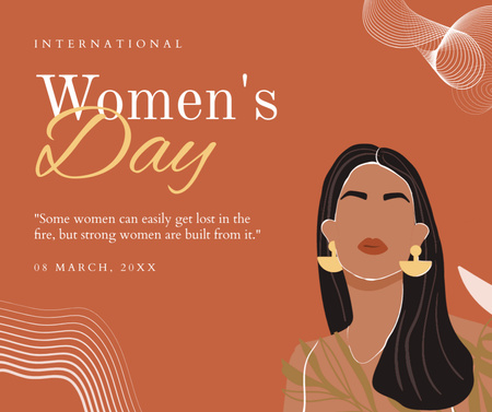 Oslava svátku Mezinárodního dne žen Facebook Šablona návrhu