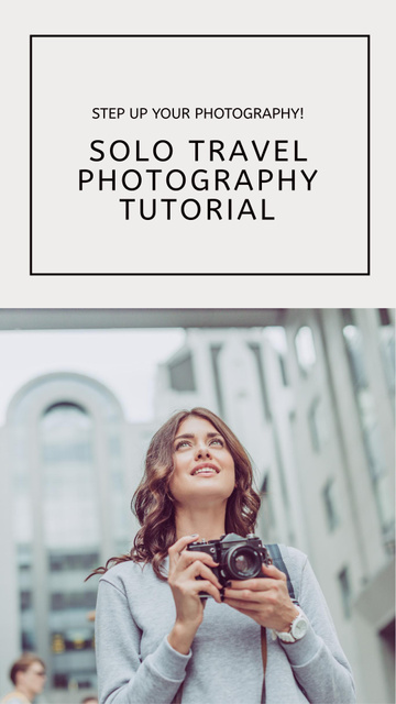 Solo Travel Photography Tutorial Instagram Story Design Template