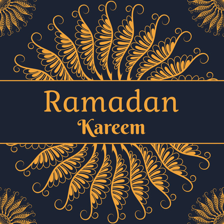 Měsíc ramadánu pozdrav Instagram Šablona návrhu