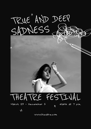 Theatrical Performance Announcement Poster – шаблон для дизайну