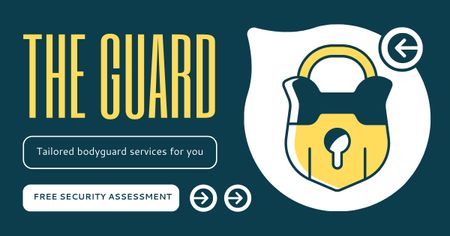 Security Services with Free Initial Assessment Facebook AD Design Template