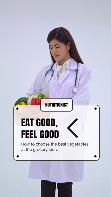 Modèle de visuel Tips from Nutritionist - TikTok Video