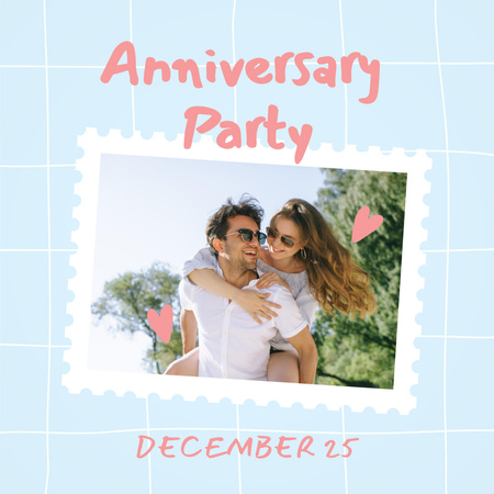 Wedding Anniversary Party Announcement Instagram Modelo de Design