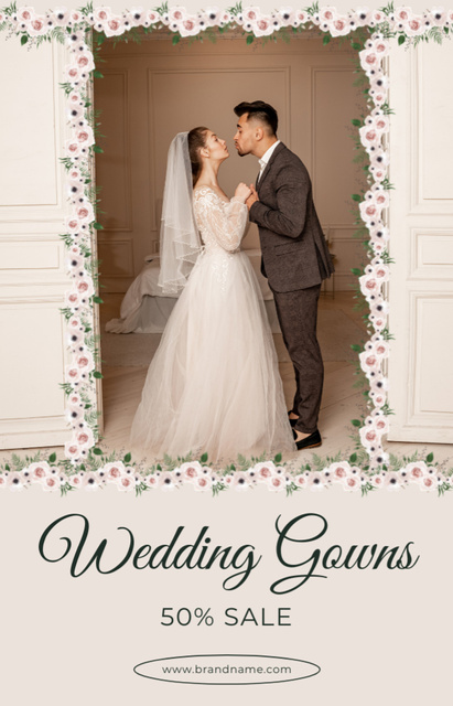 Plantilla de diseño de Discount at Wedding Gowns Store IGTV Cover 