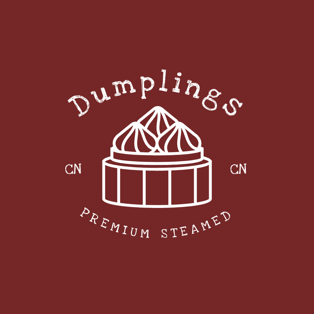 Plantilla de diseño de Traditional Chinese Dumplings Logo 