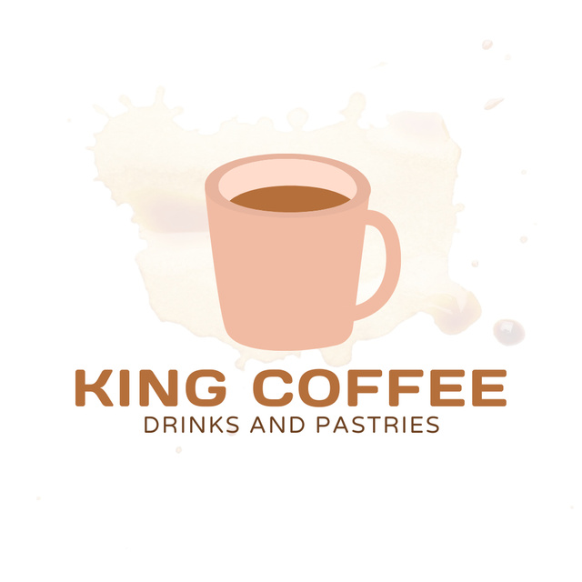 Offer of Delicious Coffee and Pastries in Coffee House Logo 1080x1080pxデザインテンプレート
