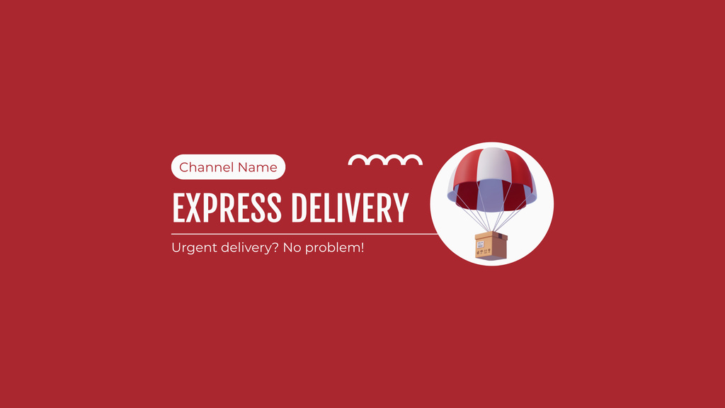 Express Delivery by Couriers Youtube Design Template