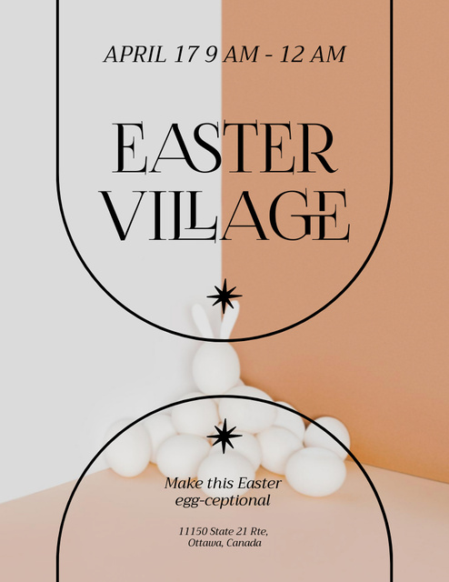 Designvorlage Easter Holiday Celebration Announcement für Poster 8.5x11in