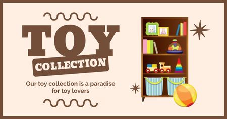 Plantilla de diseño de Anuncio de venta para amantes de los juguetes. Facebook AD 