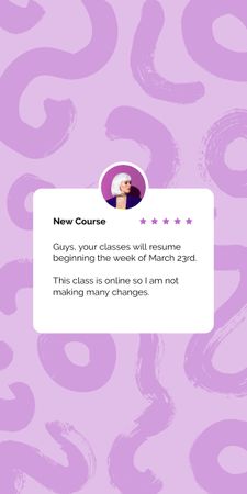 New Online Course Announcement Graphic Design Template