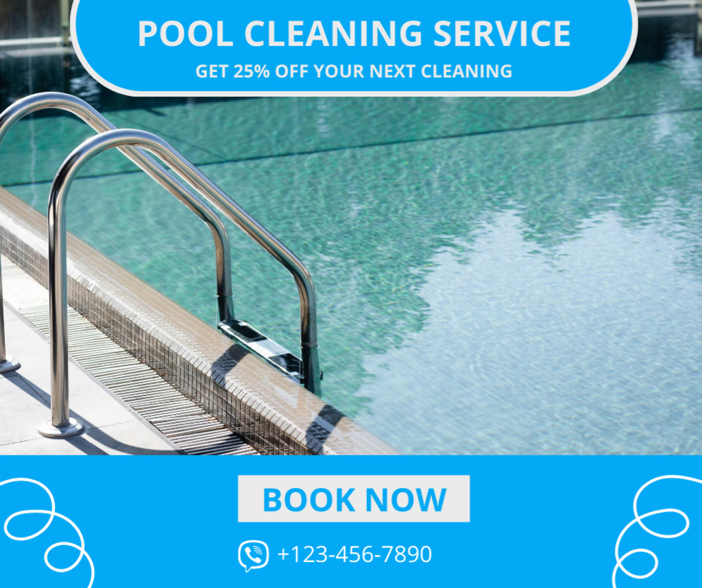 Order Pool Cleaning Now Facebookデザインテンプレート