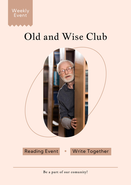 Advertising Club for Adults and Wise Poster Design Template
