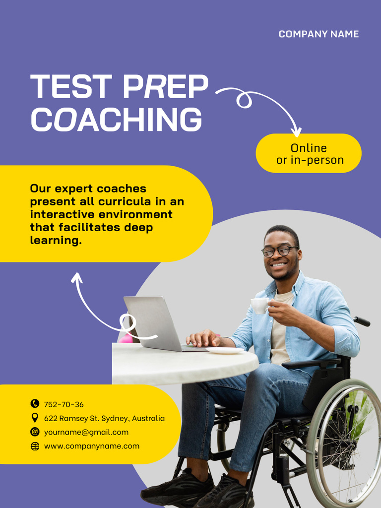 Educational Coaching Services Offer Poster US Design Template